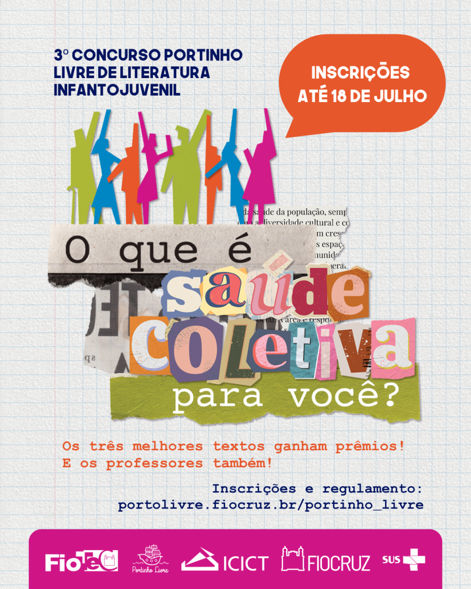arte chamada 3ª edição do concurso Portinho Livre de Literatura Infantojuvenil