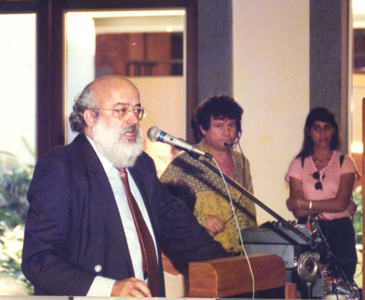Sergio Arouca na inauguração do prédio da Biblioteca de Manguinhos