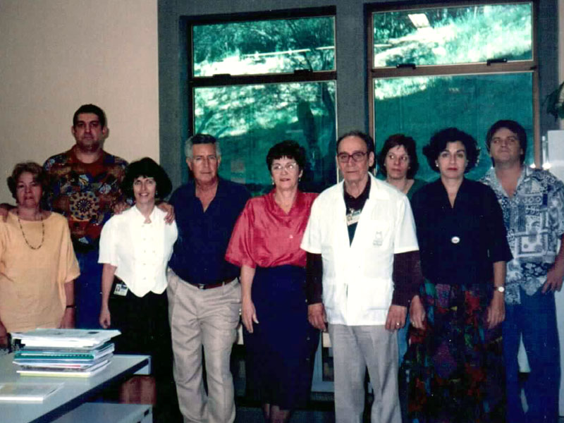 Jarmila Vieira, Paulo Sérgio, Maria Stella, Ulisses Viana, Lucília Meyer, Jara Benigno, Nícia Medalha (atrás), Rejane Ramos e Paulo Garrido