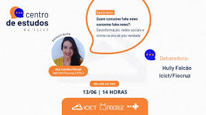 Imagem de divulgação do Centro de Estudos 'Quem consome fake news consome fake news?'.