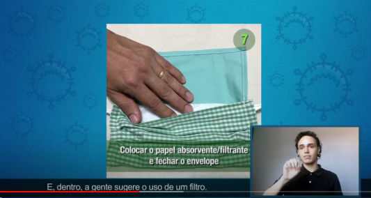 Frame de vídeo com recusos de acessibilidade.