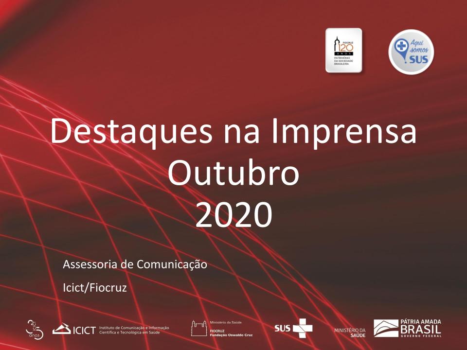 Relatório de Imprensa e Clipping - Outubro 2020