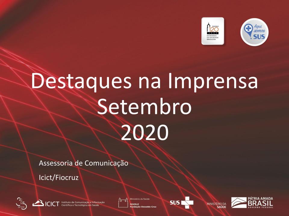 Relatório de Imprensa e Clipping - Setembro 2020