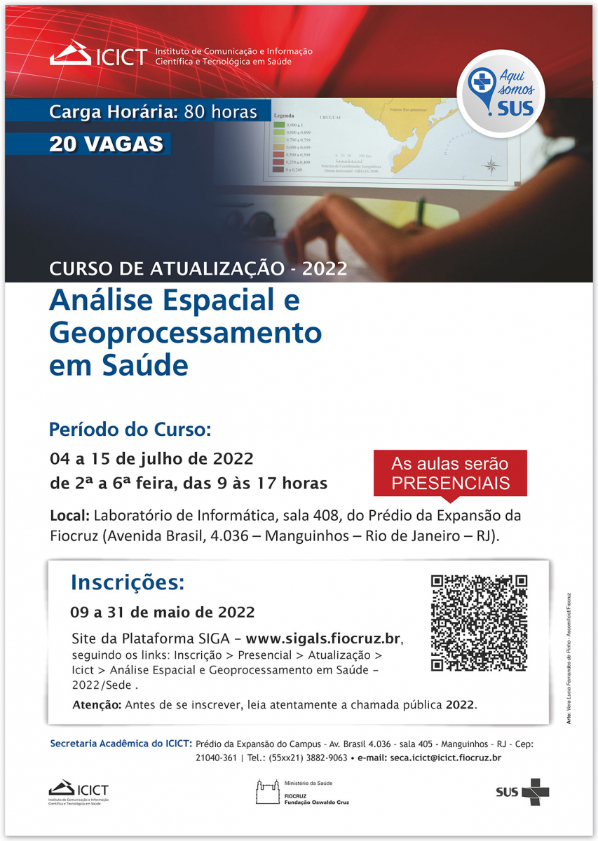 Curso de Atualização em Análise Espacial e Geoprocessamento em Saúde