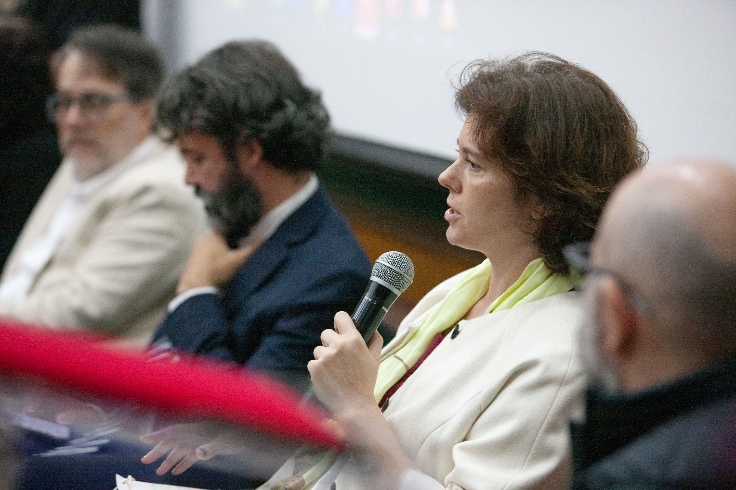 Verena Hitner, diretora do Departamento de Governança e Indicadores de Ciência e Tecnologia/MCTI, na abertura do III Encontro da Rede de Repositórios Institucionais. F