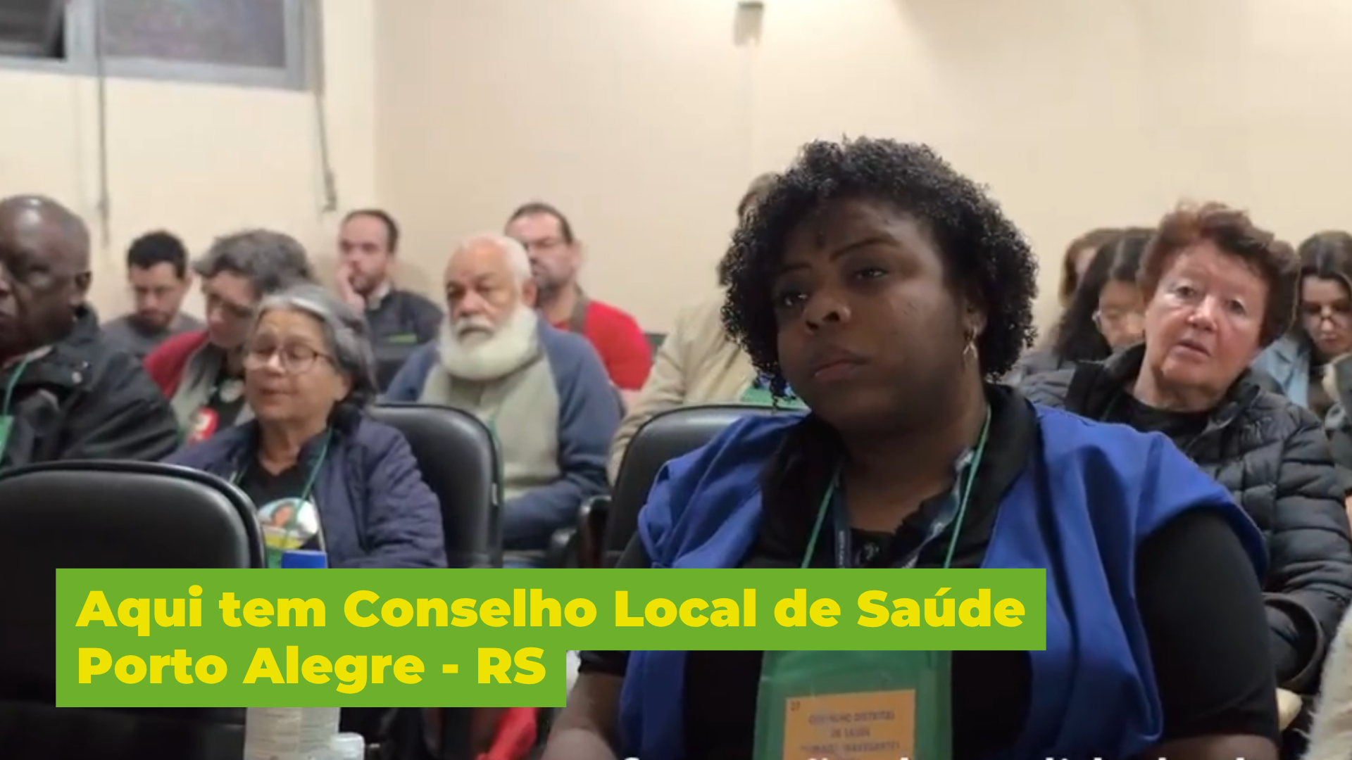 Frame do vídeo Aqui tem Conselho Local de Saúde