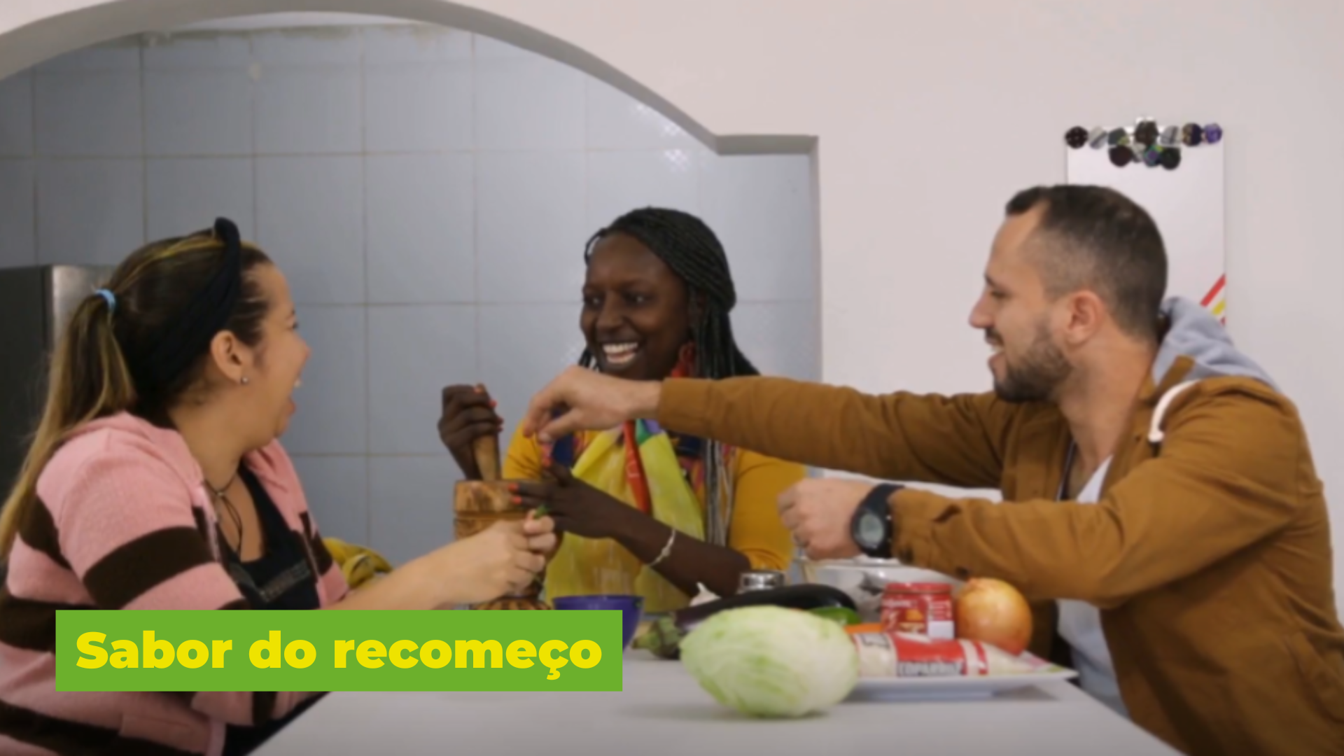 Frame do vídeo O sabor do Recomeço