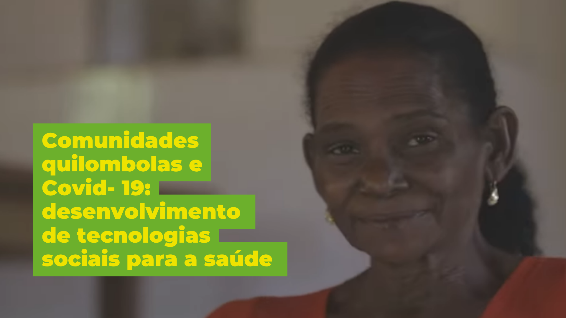 Frame do vídeo sobre as comunidades quilombolas