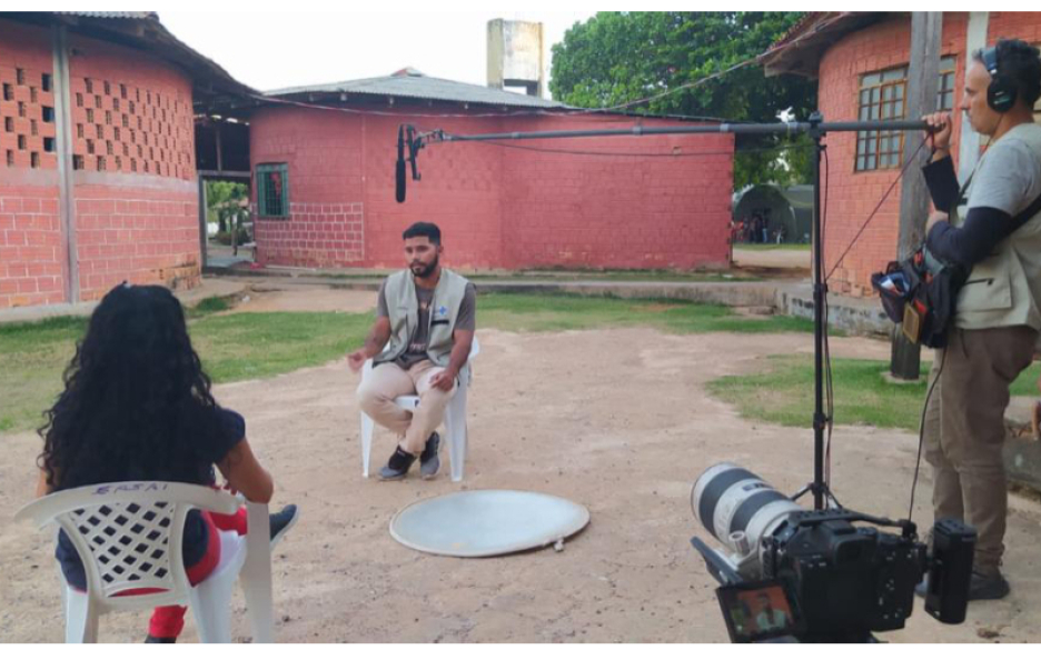 Reporte entrevistando um profissional de saúde