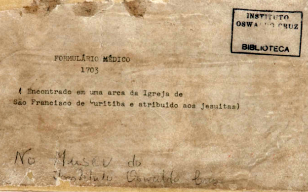 Página do Formulário Médico, item do acervo de Obras Raras da Biblioteca de Manguinhos. Foto: Rodrigo Mexas/Multmeios