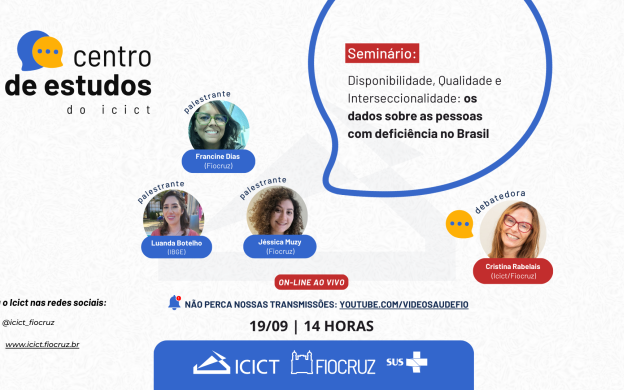 Imagem de divulgação do Centro de Estudos de setembro de 2025 sobre pessoas com deficiência.