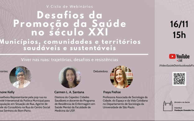 Embedded thumbnail for V Ciclo de Webinários &quot;Desafios da Promoção da Saúde no Século XXI&quot;