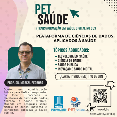 Imagem de divulgação da palestra do pesquisador Marcel Pedroso