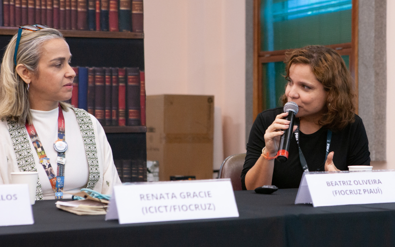 Coordenadora do Observatório e vice-diretora de Pesquisa, Renata Gracie; e Beatriz Oliveira, da Fiocruz Piauí.