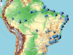 Mapa do Brasil, com potencialidades de periferias urbanas do país.