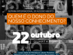 Imagem de divulgação da Semana de Acesso Aberto na Fiocruz, em 22 de outubro, com imagens de pessoas trabalhando, ao fundo, e símbolos de acesso aberto. Arte: Thays Coutinho/Ascom.