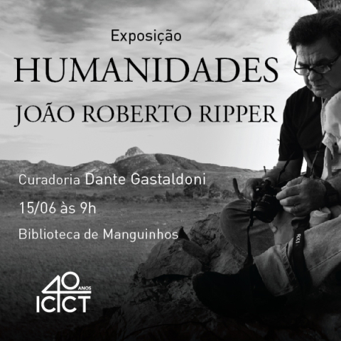Imagem do fotógrafo João Roberto Ripper, escrito Exposição Humanidades, 15/6 e 9h