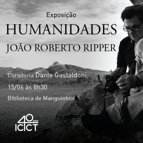 Imagem do fotógrafo João Roberto Ripper, escrito Exposição Humanidades, 15/6 e 8h30