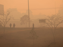 imagem de ambiente com poluição do ar