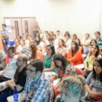 Público presente no auditório do Icict no dia 30/9 para abertura do CEIcict