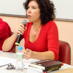 Sarita Albagli, durante Luis David Castiel, durante Seminário Ciencia Cidadã e Determinantes Sociais da Saúde - Desafios e Perspectivas