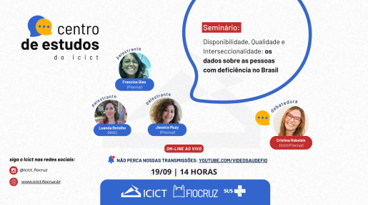 Imagem de divulgação do Centro de Estudos de setembro de 2025 sobre pessoas com deficiência.