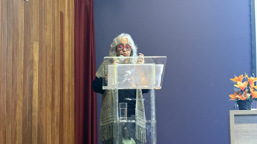 Em sua fala, Inesita Soares de Araújo abordou uma das maiores preocupações de sua trajetória: a desigualdade. "Falando especificamente da comunicação, o direito à voz é tão importante quanto o direito à informação".
